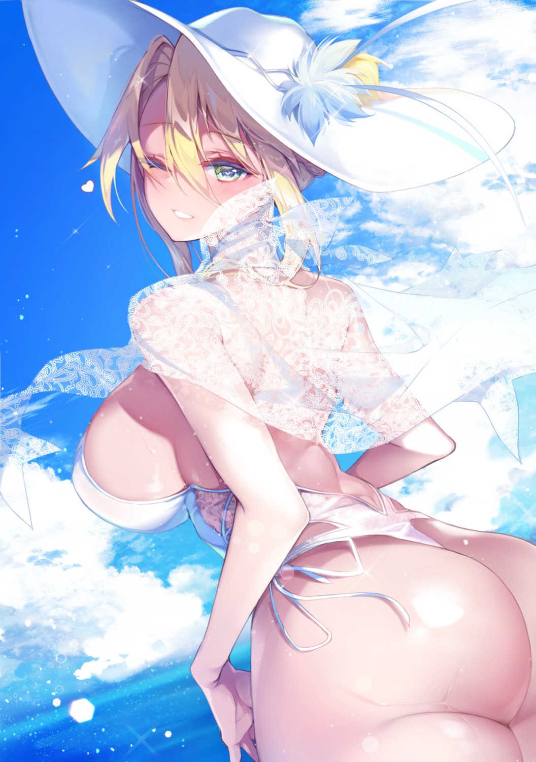 artoria_pendragon_(lancer) ass fate/grand_order kanola_u swimsuits