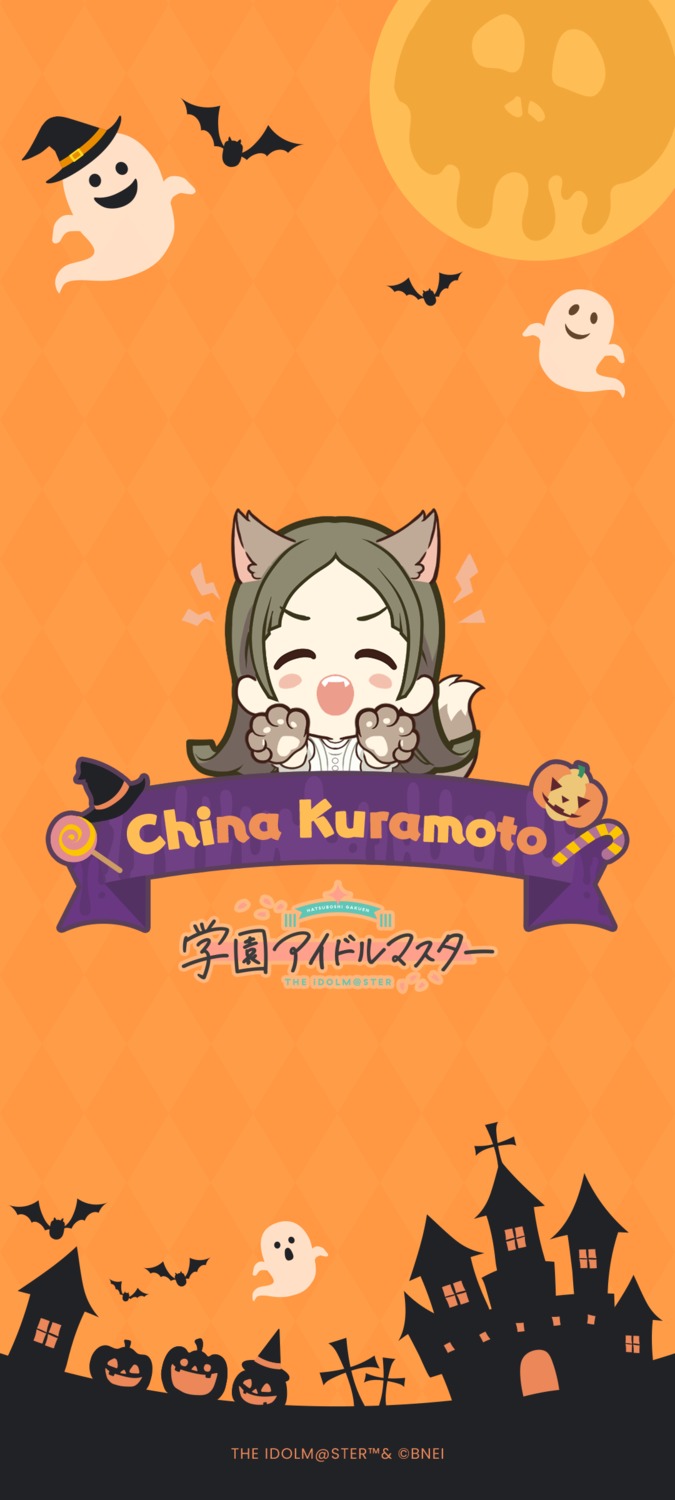 animal_ears bandai_namco chibi gakuen_idolm@ster halloween kuramoto_china tagme tail the_idolm@ster