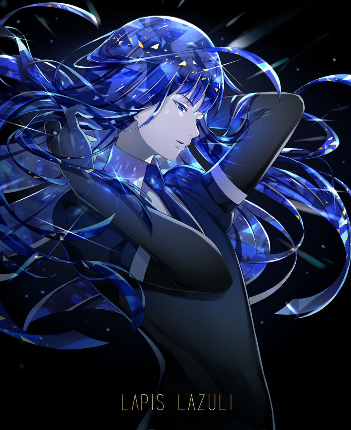 houseki_no_kuni kiyo_(chaoschyan) lapis_lazuli_(houseki_no_kuni)