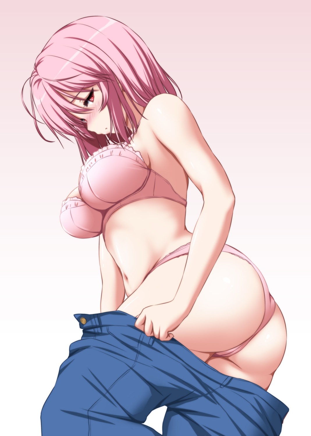 ass bra cameltoe nori_tamago pantsu saigyouji_yuyuko thong touhou undressing