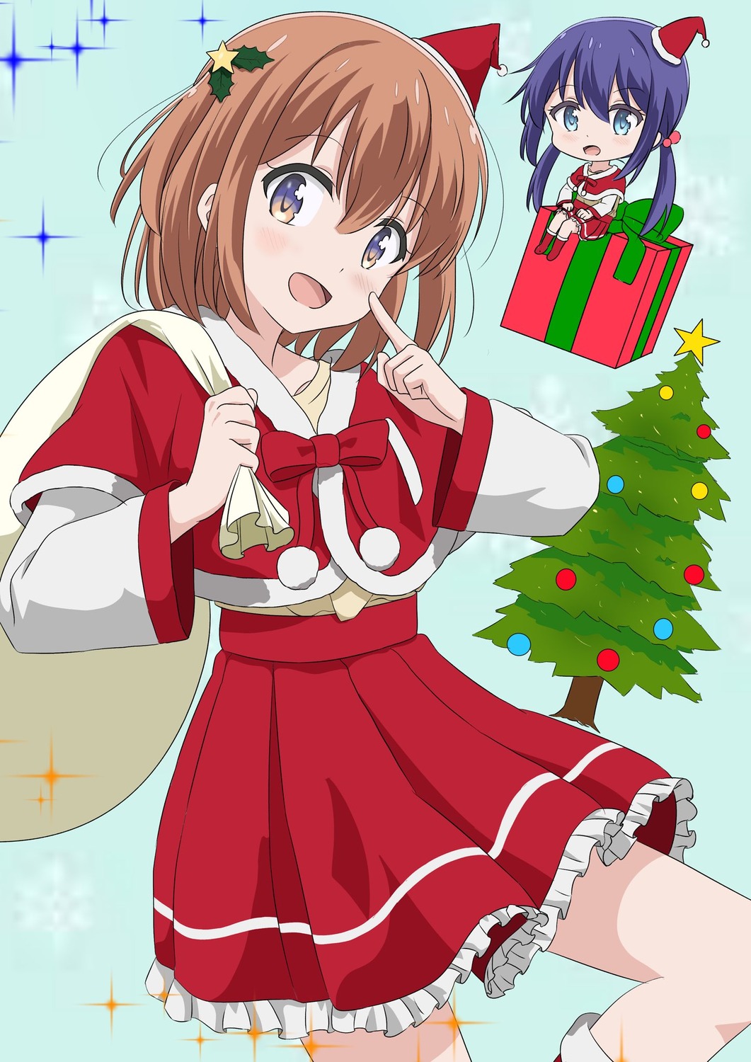 chibi christmas koisuru_asteroid konohata_mira manaka_ao qb46311027