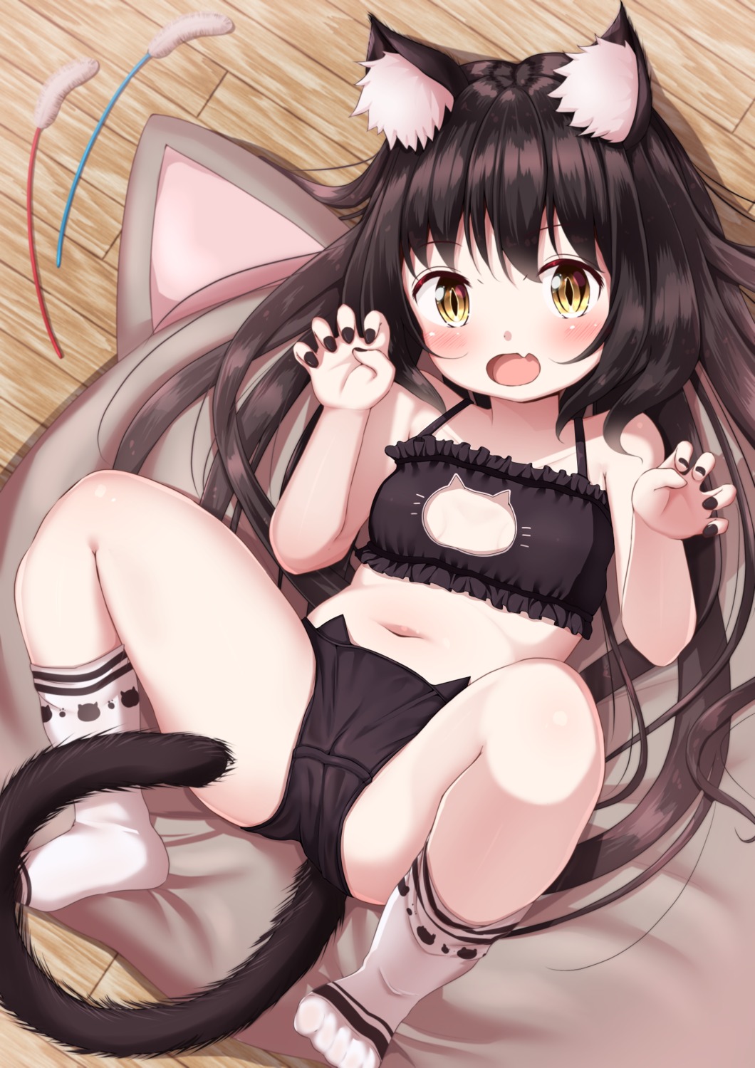 animal_ears cameltoe cleavage lingerie loli mochiyuki nekomimi pantsu tail