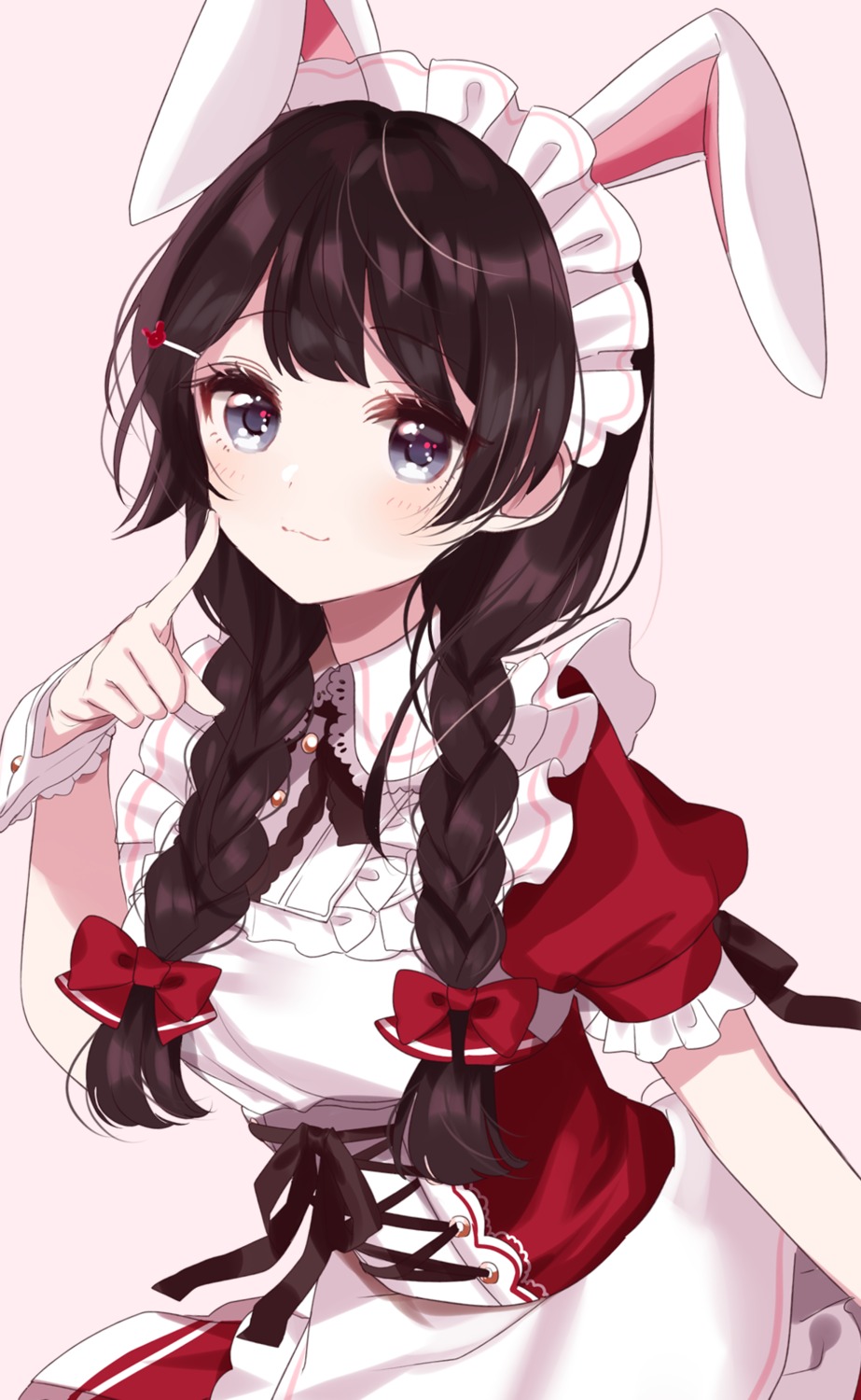 animal_ears bunny_ears maid misumi_(macaroni) nijisanji tsukino_mito