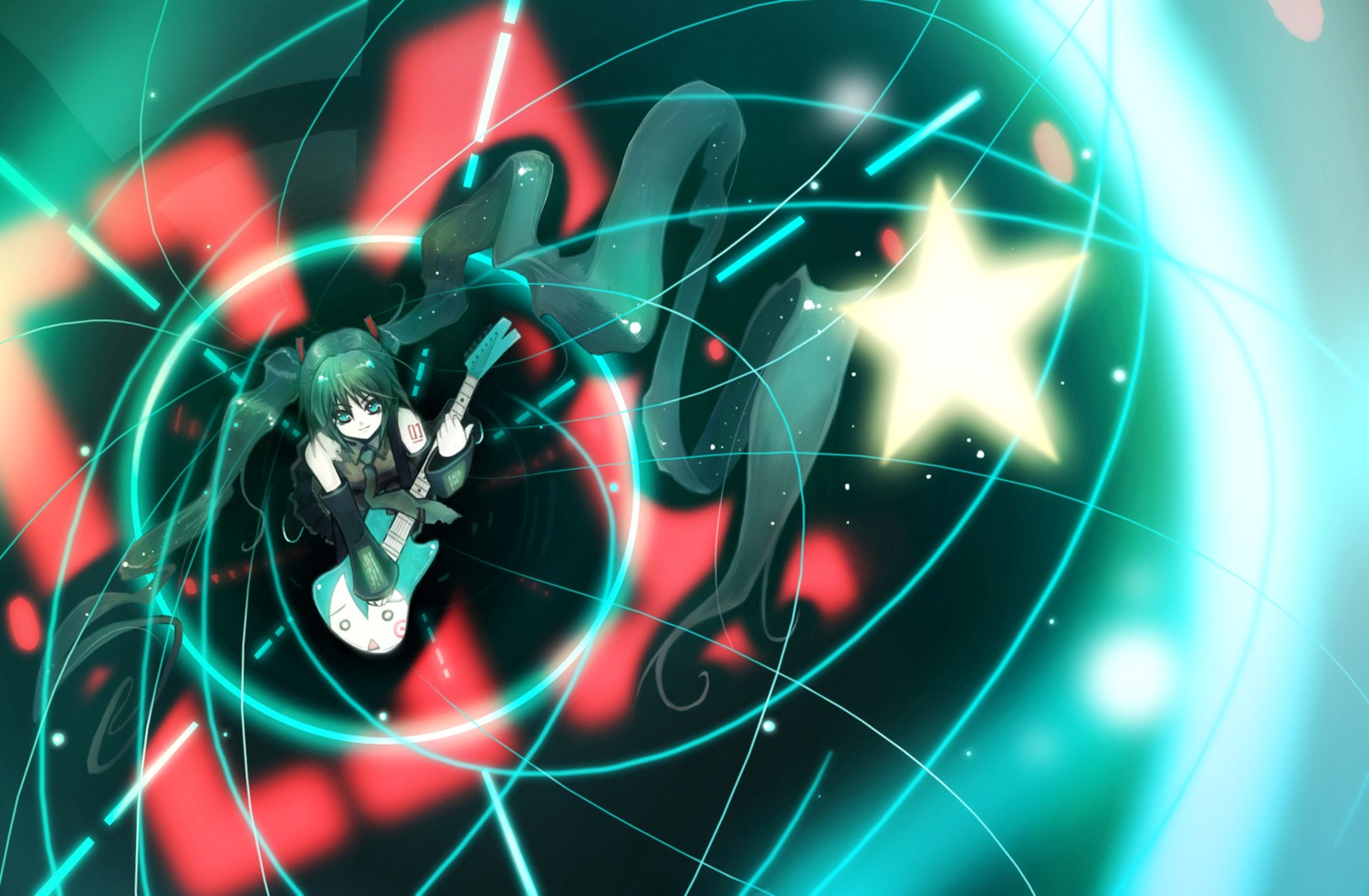 guitar hatsune_miku tagme vocaloid