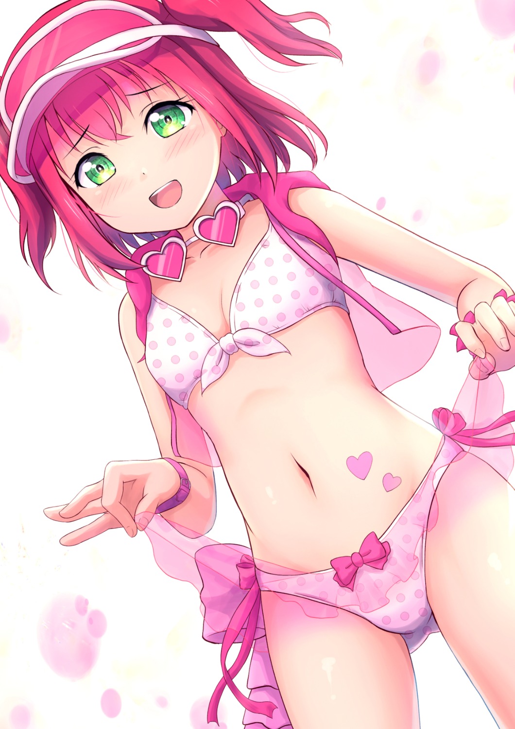 b.ren bikini cleavage kurosawa_ruby love_live!_sunshine!! see_through skirt_lift swimsuits