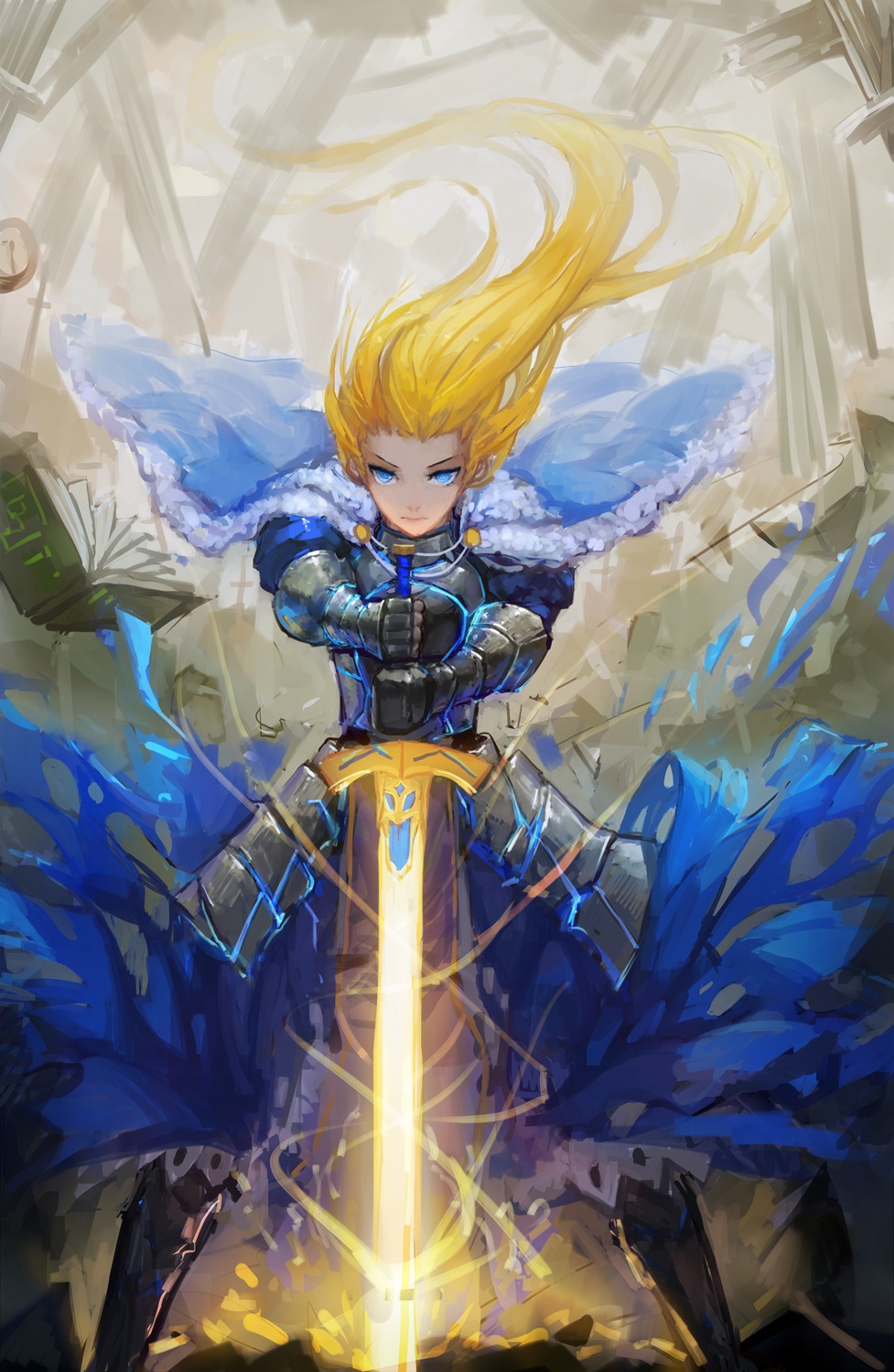 armor dress fate/stay_night gods saber sword