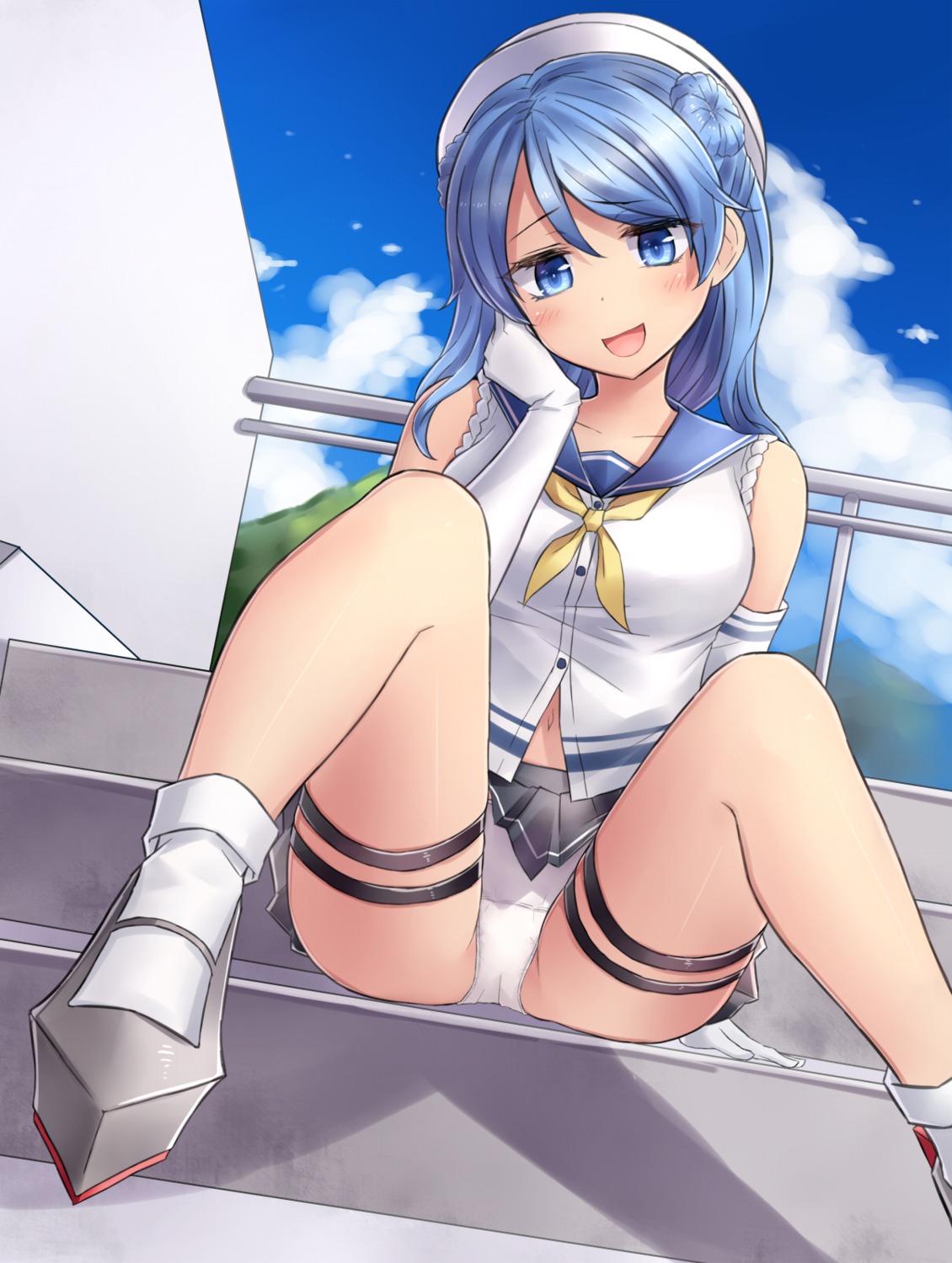 kantai_collection neit_ni_sei pantsu seifuku urakaze_(kancolle)