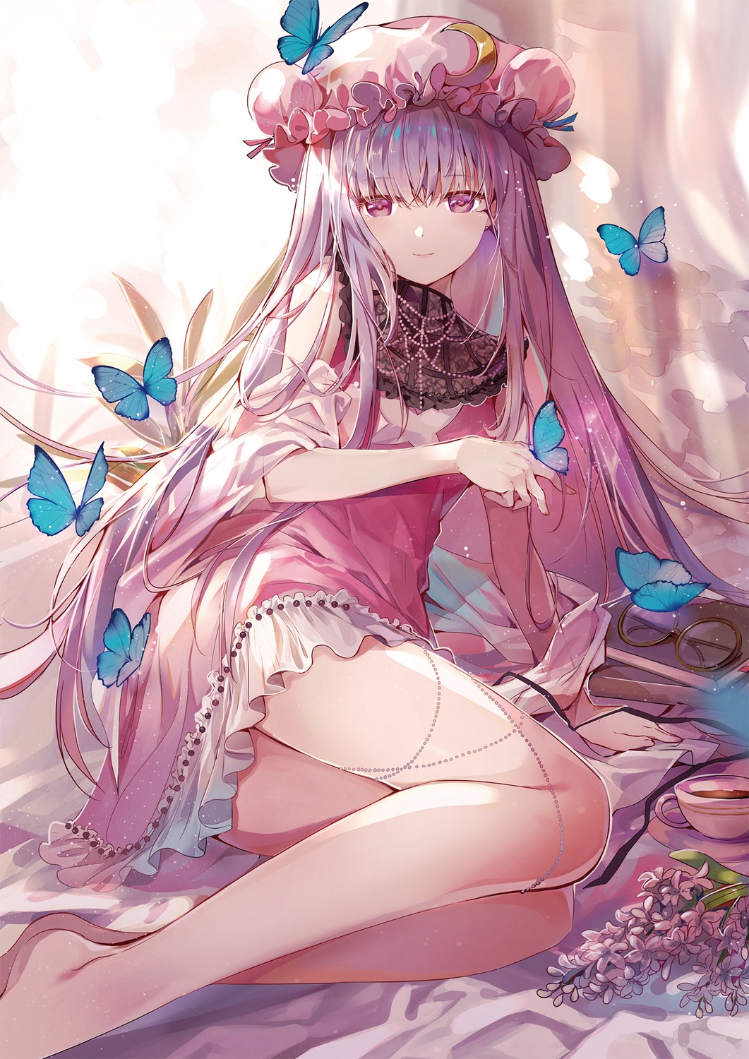 dress kita_(kitairoha) patchouli_knowledge sandrop touhou