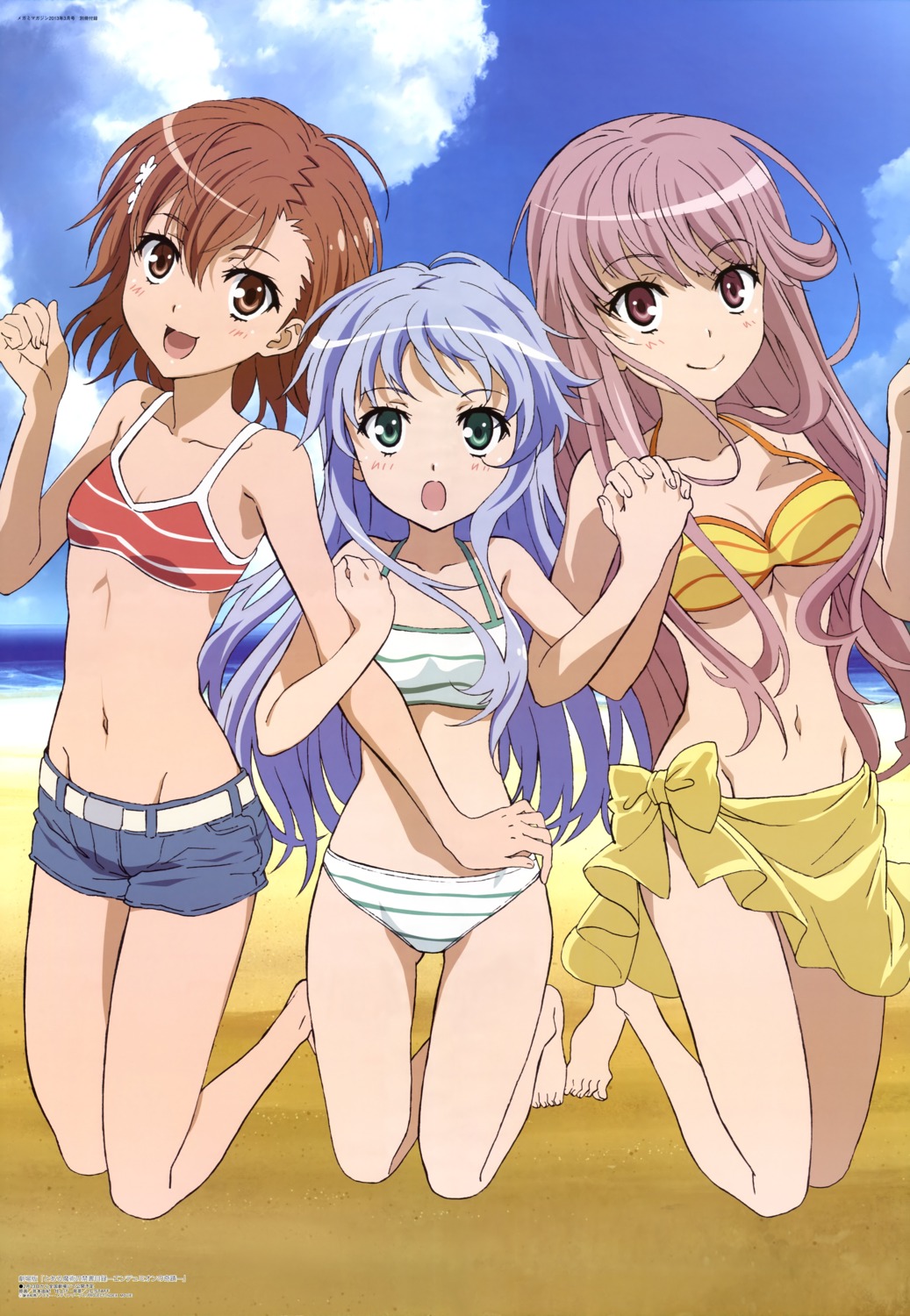 bikini cleavage imoto_yuki index meigo_arisa misaka_mikoto swimsuits toaru_kagaku_no_railgun toaru_majutsu_no_index toaru_majutsu_no_index_endymion_no_kiseki underboob