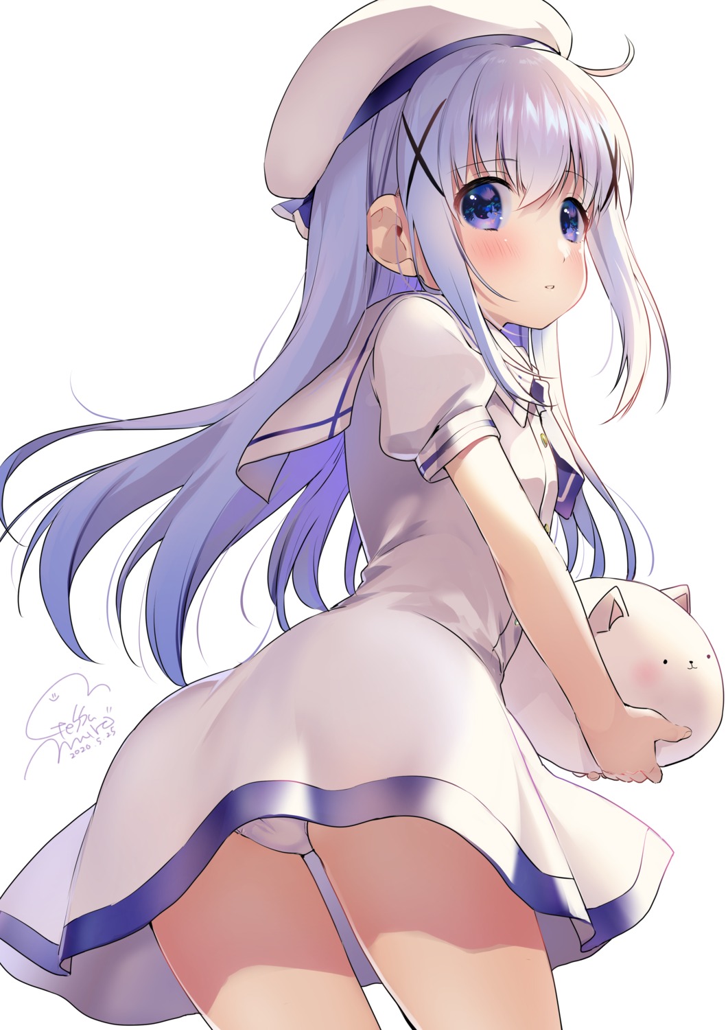 ass cameltoe geshumaro gochuumon_wa_usagi_desu_ka? kafuu_chino loli pantsu seifuku skirt_lift tippy_(gochiusa)