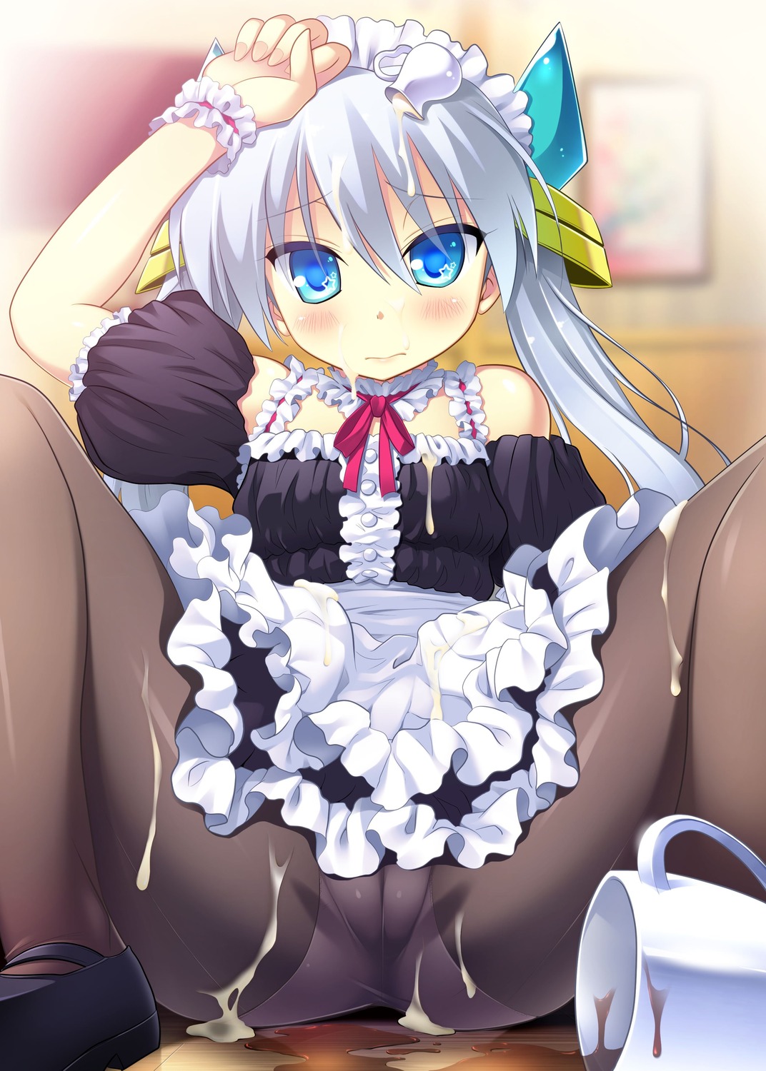 cameltoe cream maid ozawa_akifumi pantsu pantyhose ryuusei☆kiseki skirt_lift twink