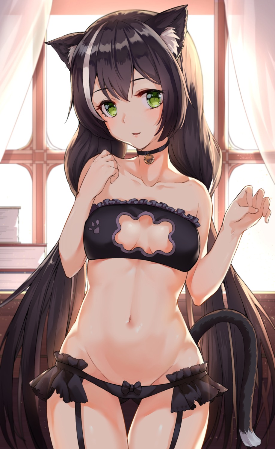 animal_ears bra karyl_(princess_connect) lingerie nekomimi princess_connect princess_connect!_re:dive snozaki tail