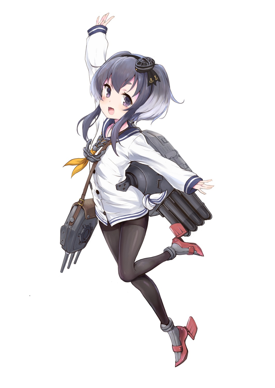 heels kantai_collection pantyhose ransusan seifuku tokitsukaze_(kancolle) weapon