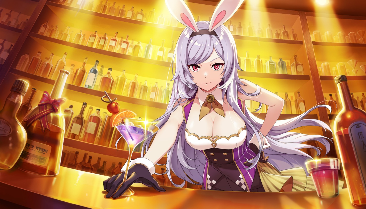 alexia_midgar animal_ears bunny_ears bunny_girl kage_no_jitsuryokusha_ni_naritakute! no_bra tagme