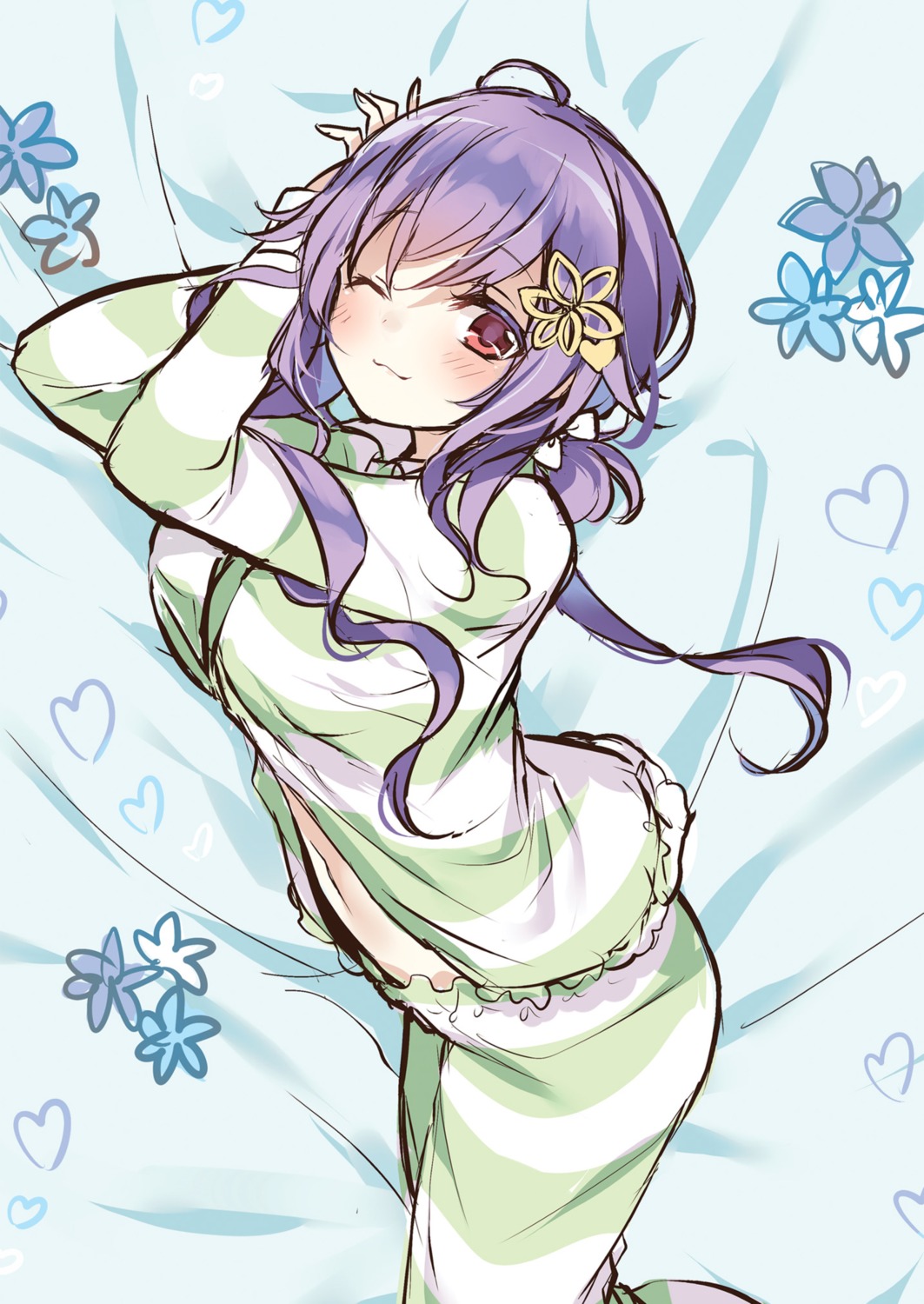 emia_(castilla) flower_knight_girl kasuteranosuzu pajama