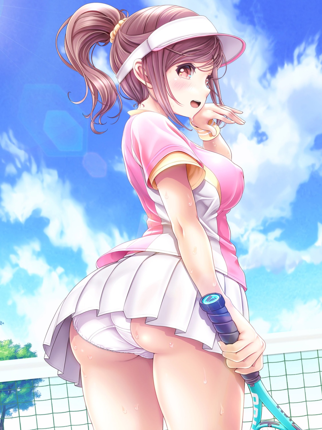 ass erect_nipples gym_uniform hanazono_aoi mag_kan pantsu tennis v-mag