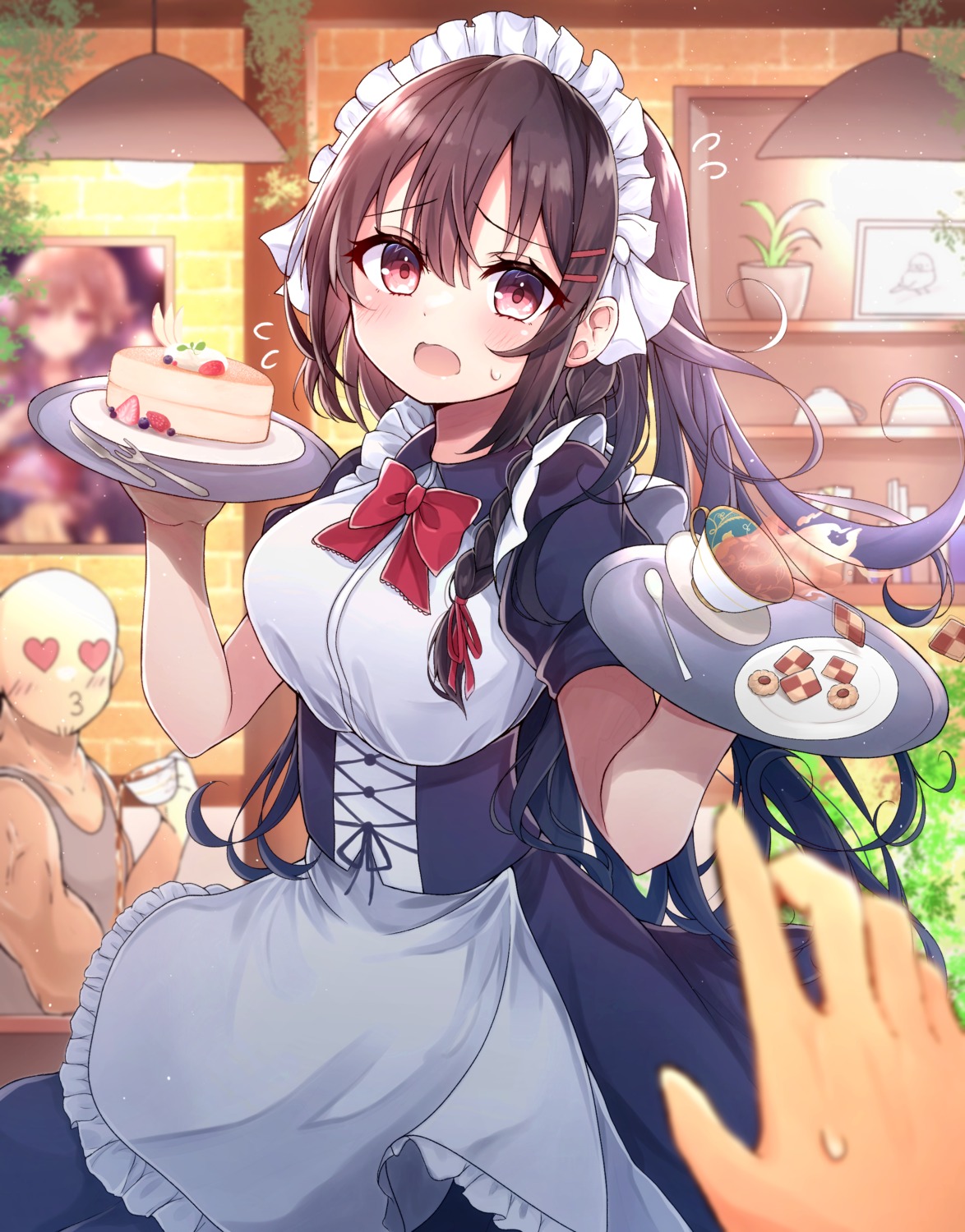 himemiya_shuang maid waitress