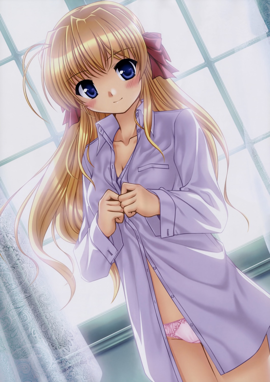 bekkankou dress_shirt fixed fortune_arterial pantsu sendou_erika undressing