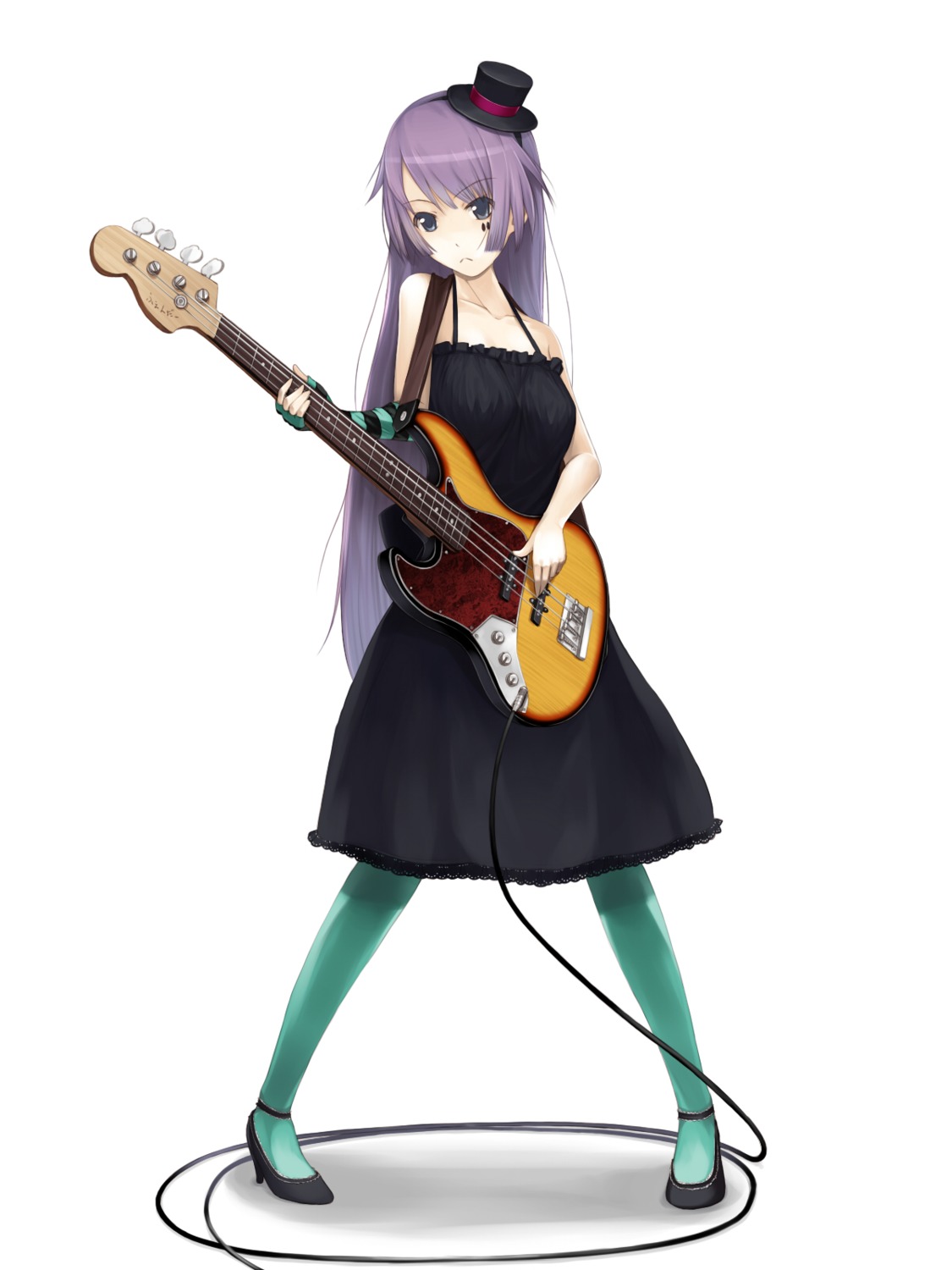 bakemonogatari cosplay guitar k-on! mitsukimi monogatari_(series) pantyhose senjougahara_hitagi