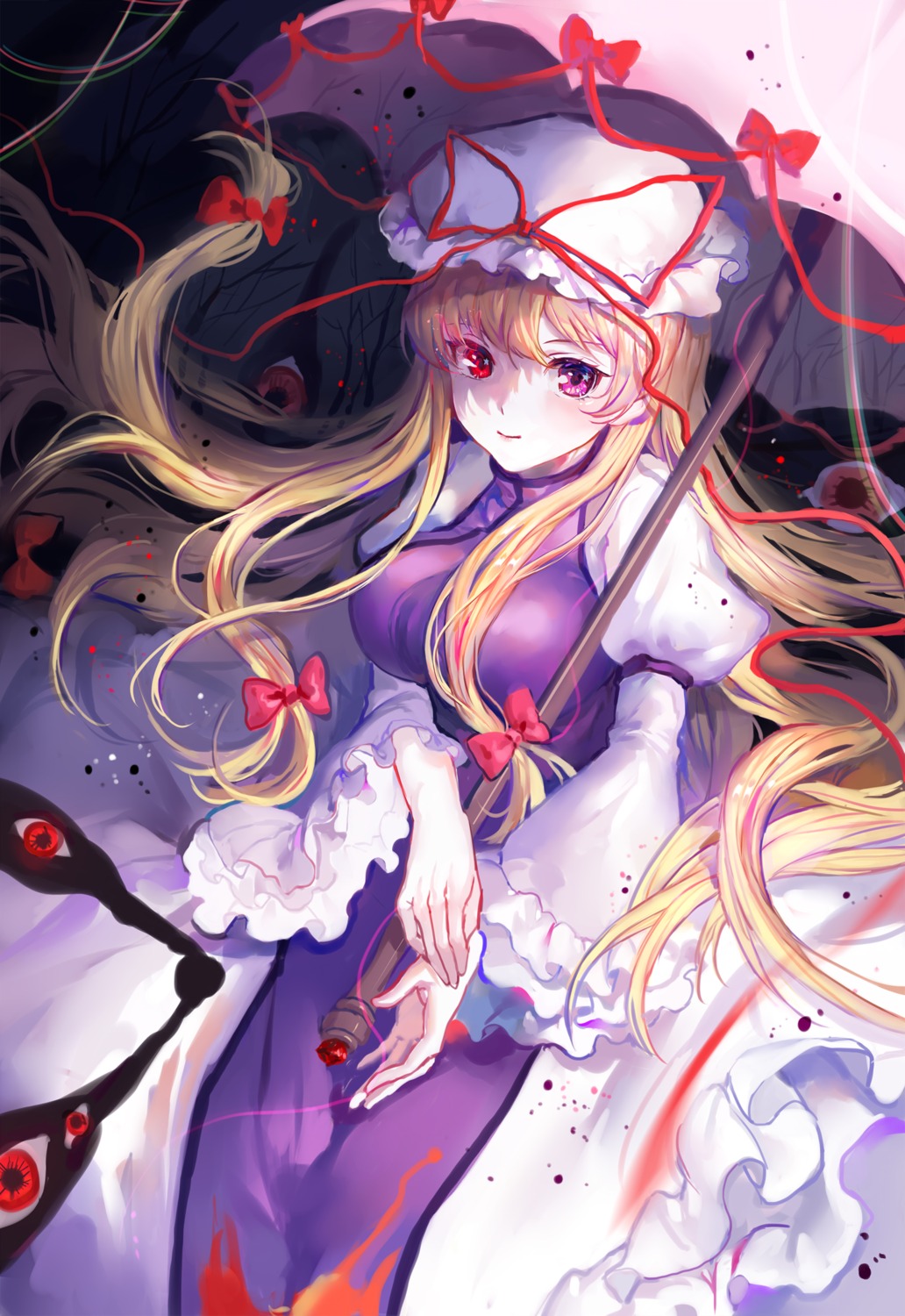 dress maccha_(mochancc) touhou umbrella yakumo_yukari