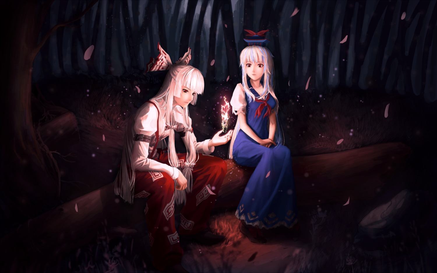 fujiwara_no_mokou kamishirasawa_keine m-ya touhou