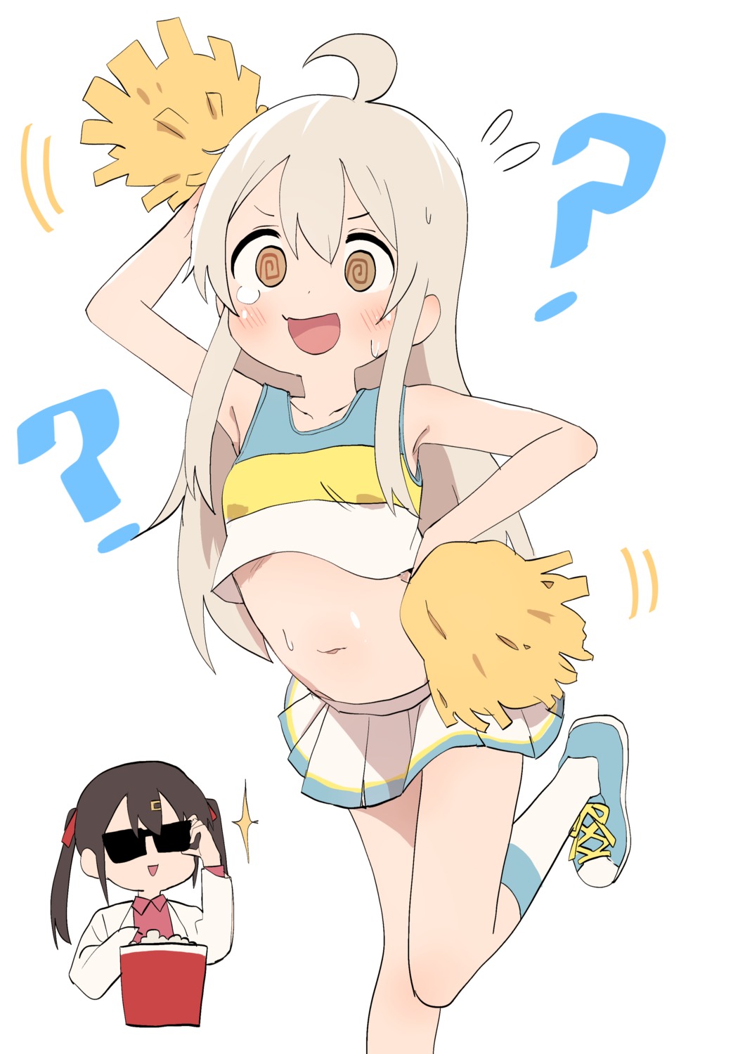 cheerleader genderswap loli luke_(dydansgur) megane onii-chan_wa_oshimai! oyama_mahiro oyama_mihari skirt_lift