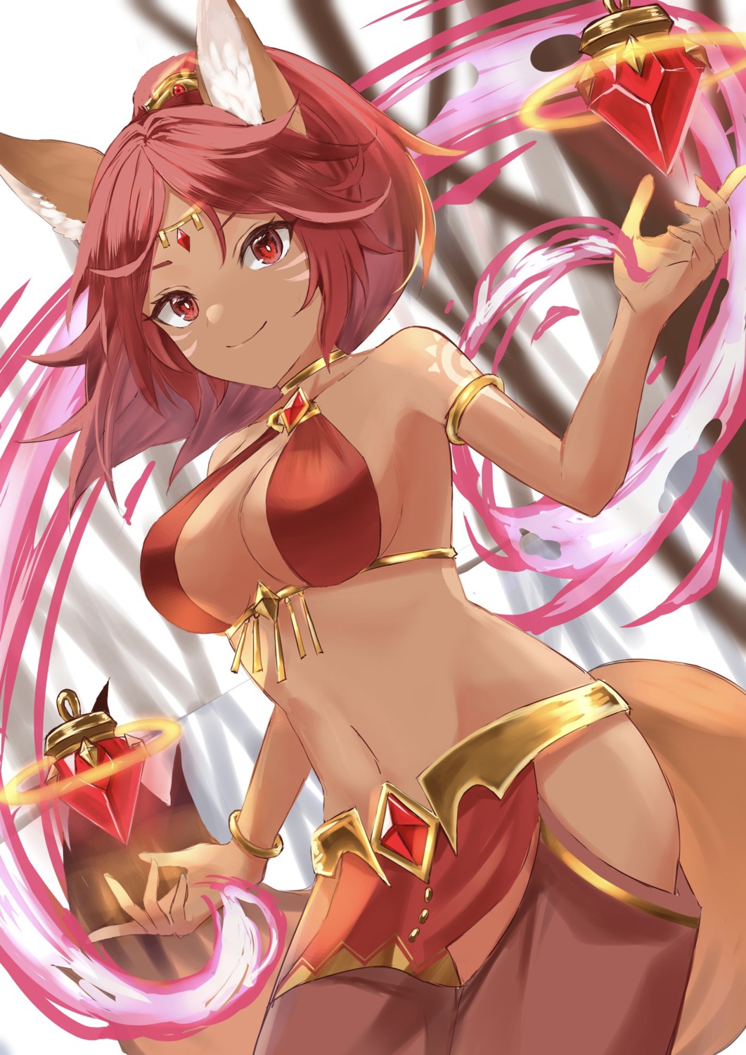 afk_arena animal_ears bikini_armor raiya_atelier tail