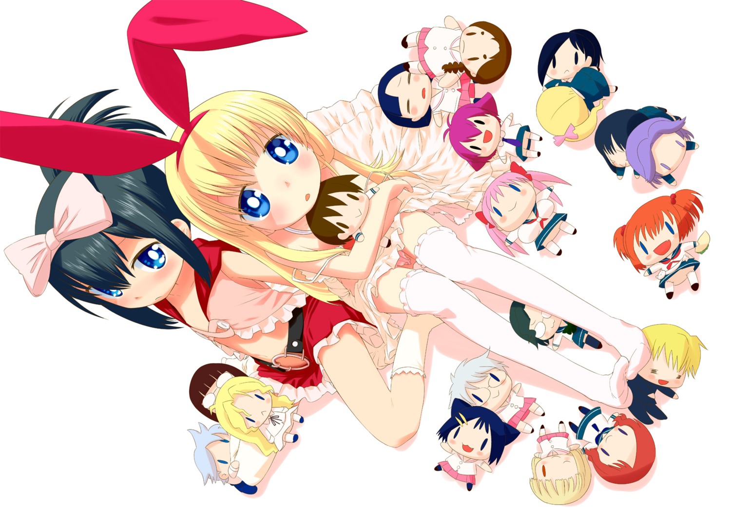 amae_koromo animal_ears bundou_seika bunny_ears chibi dress fukabori_sumiyo fukuji_mihoko haramura_nodoka ikeda_kana inoue_jun kajiki_yumi kanbara_satomi kataoka_yuuki kunihiro_hajime megane miyanaga_saki mizu_asato nekomimi no_bra nopan ryuumonbuchi_touka saki sawamura_tomoki senoo_kaori someya_mako suga_kyoutarou takei_hisa thighhighs touyoko_momoko tsuyama_mutsuki yoshitome_miharu