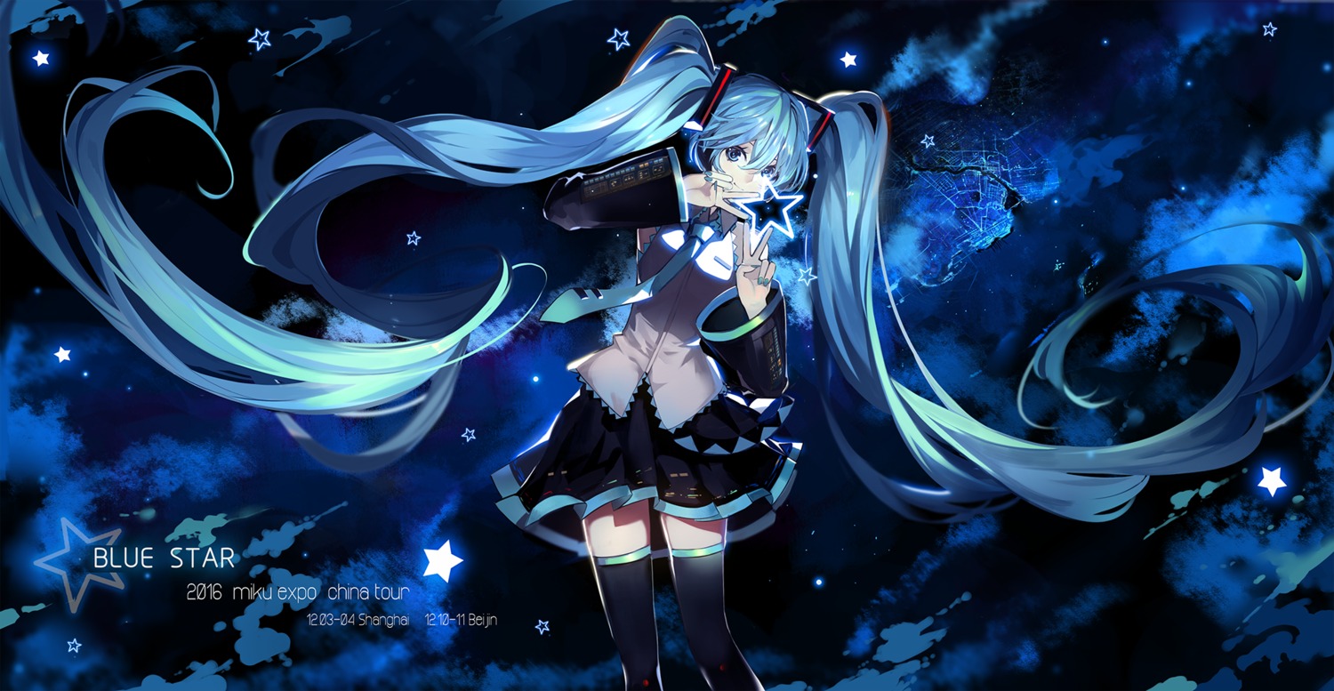 hatsune_miku saberiii thighhighs vocaloid