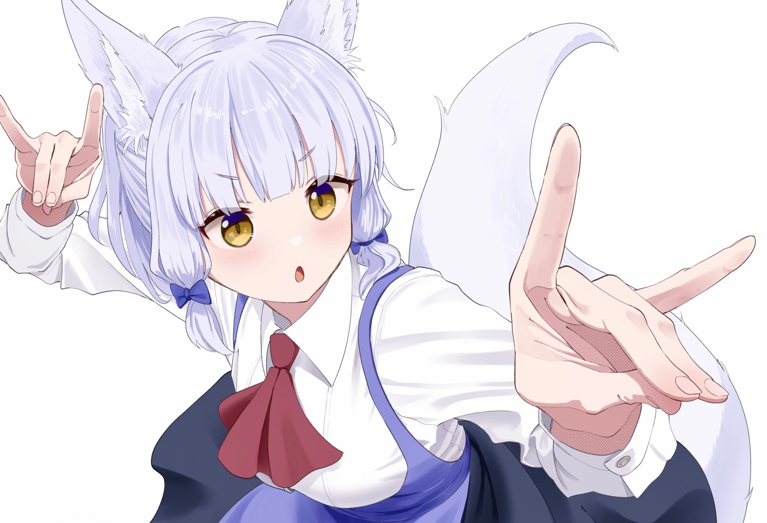 animal_ears hasisisissy kitsune lico machikado_mazoku tail