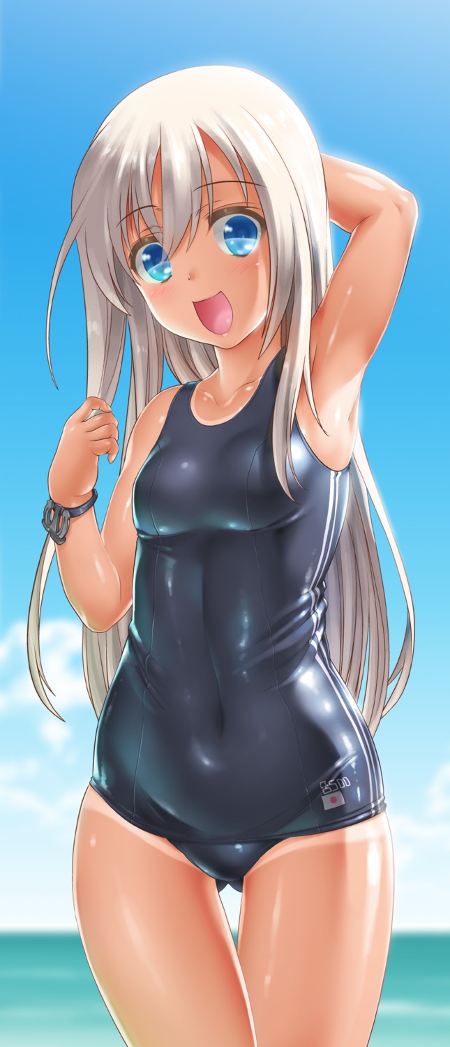 byeontae_jagga kantai_collection ro-500 school_swimsuit swimsuits tan_lines