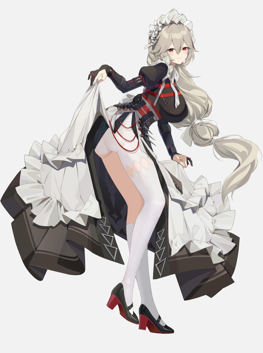 alexandrina_sebastiane ass heels kuyoumi maid skirt_lift zenless_zone_zero