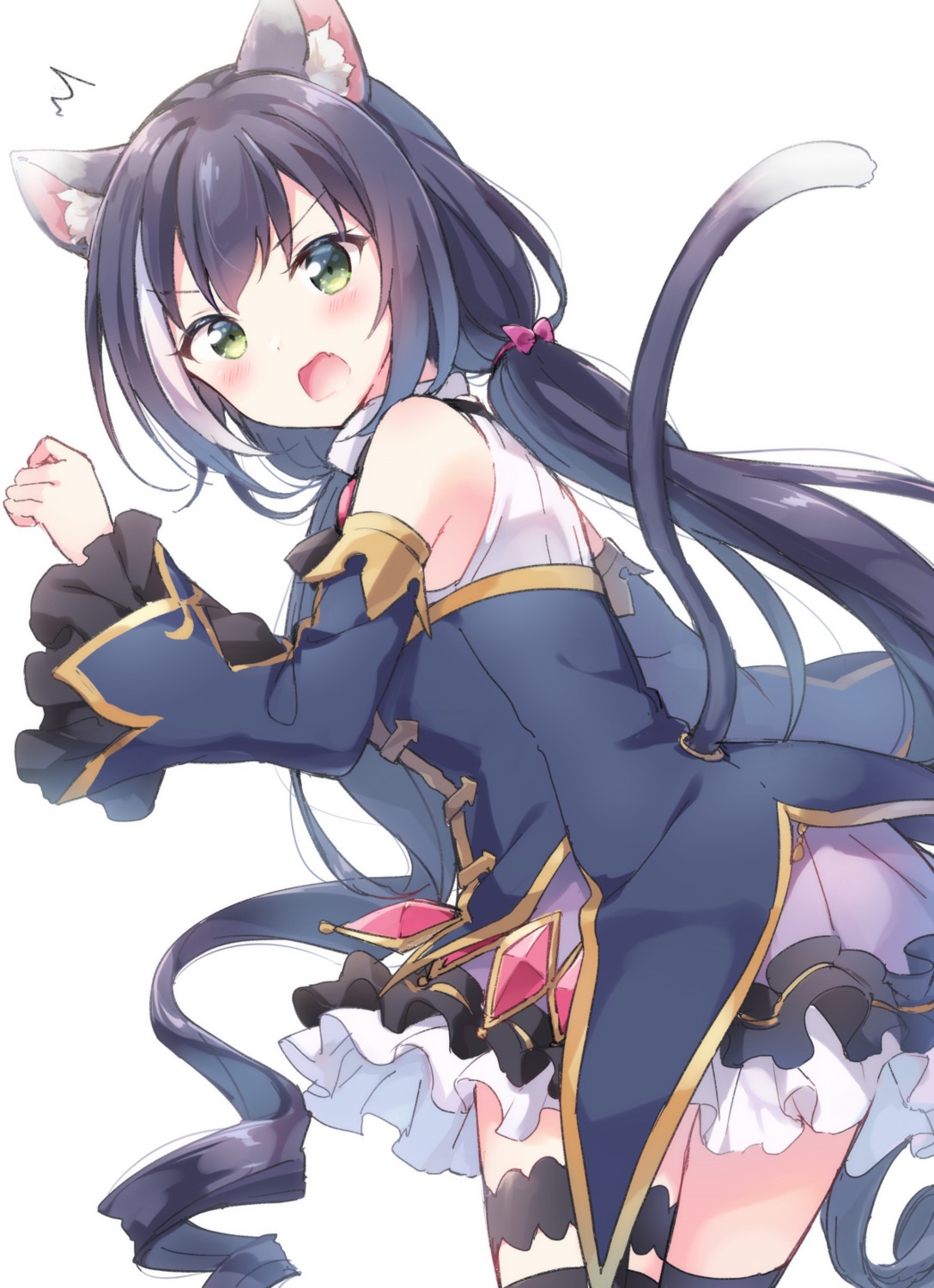 animal_ears dress garter hazuki_(sutasuta) karyl_(princess_connect) nekomimi princess_connect! princess_connect!_re:dive tail thighhighs