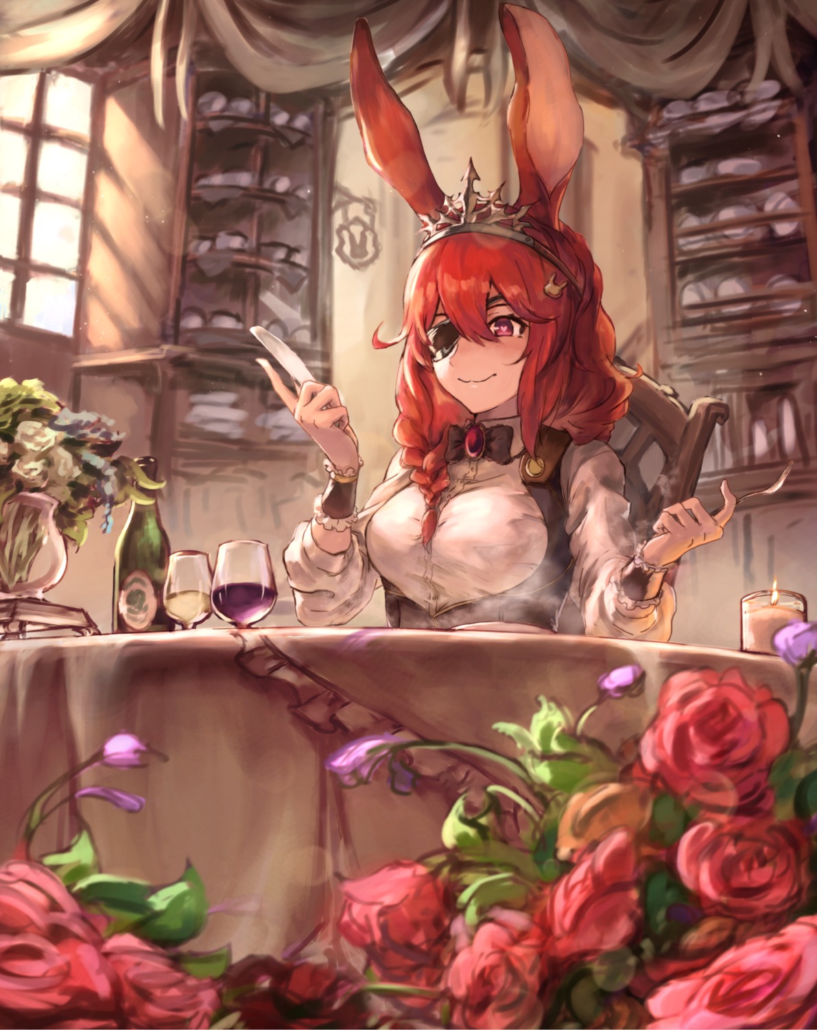 animal_ears bunny_ears eyepatch na_(oagenosuke)