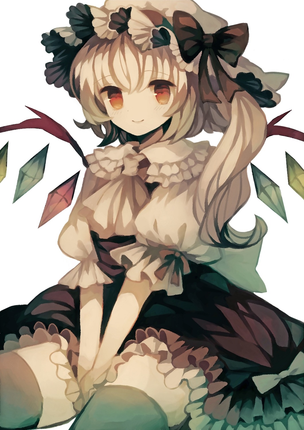 flandre_scarlet thighhighs touhou wings wiriam07