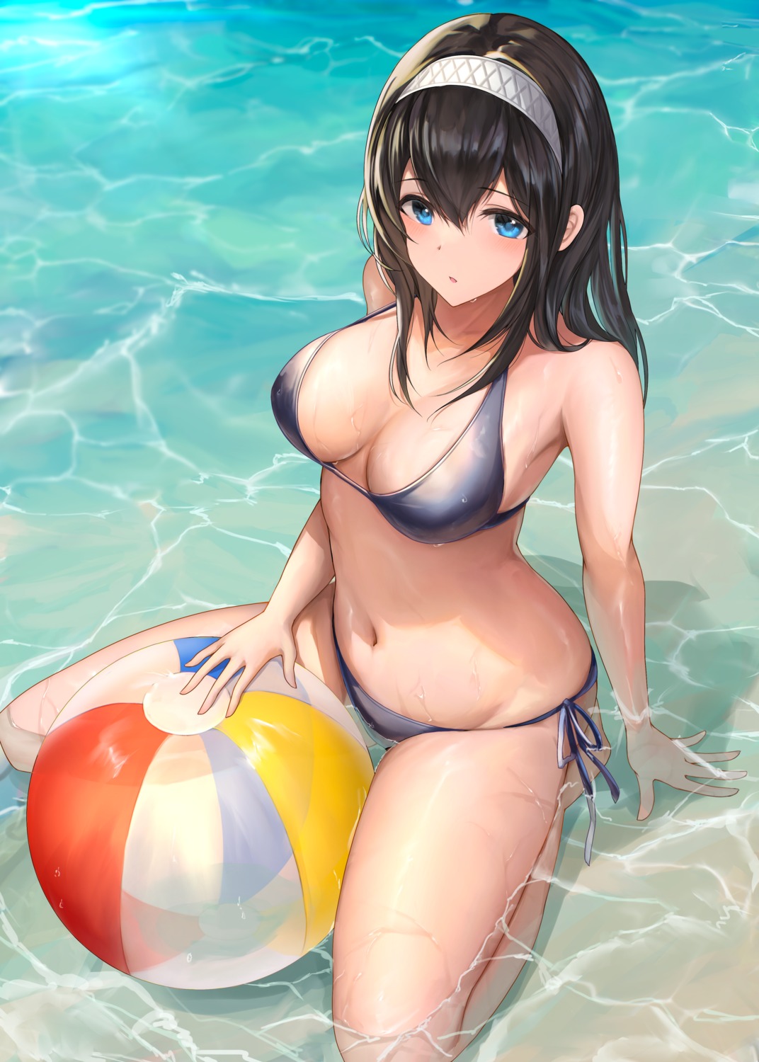 bikini nyome991 sagisawa_fumika swimsuits the_idolm@ster the_idolm@ster_cinderella_girls wet