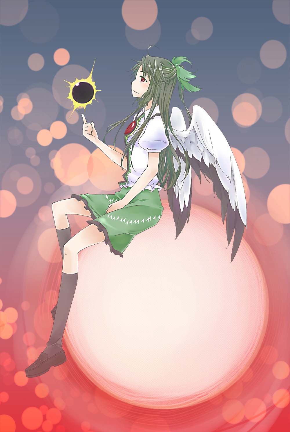 akatsukimaru reiuji_utsuho touhou wings