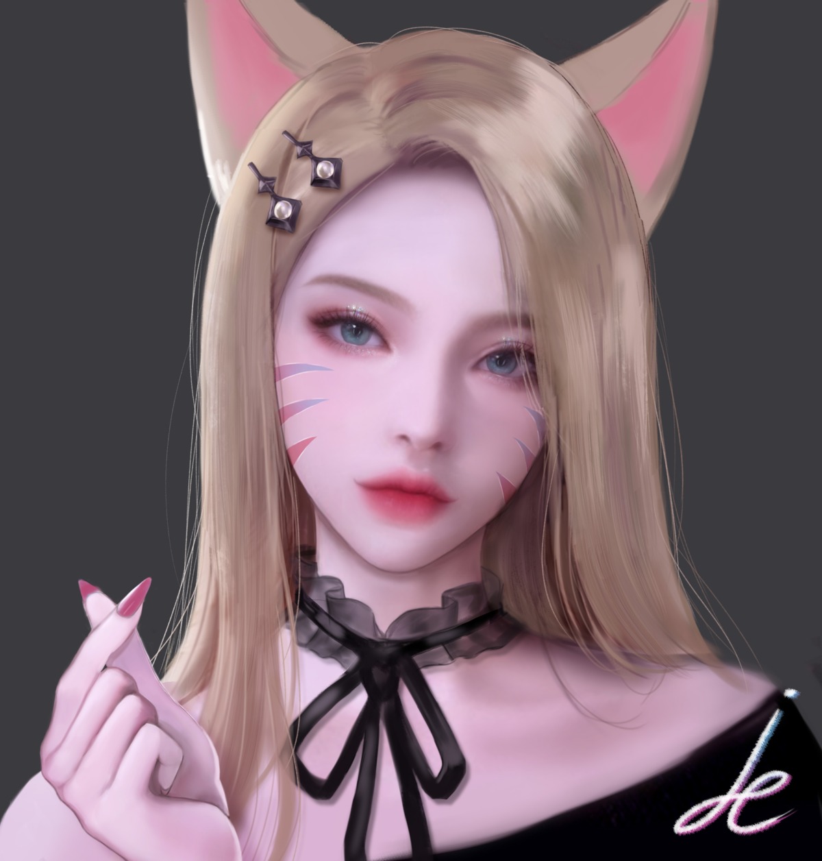 ahri animal_ears league_of_legends pinker