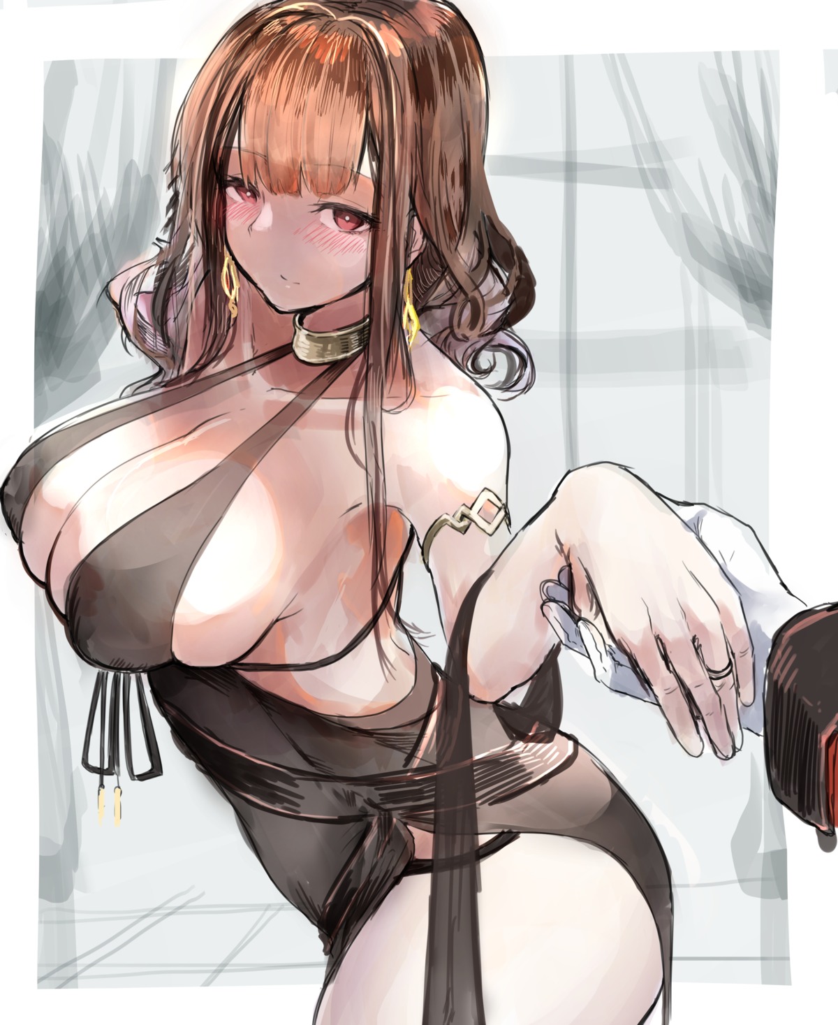 dress dsr-50_(girls_frontline) girls_frontline kyoyakyo no_bra