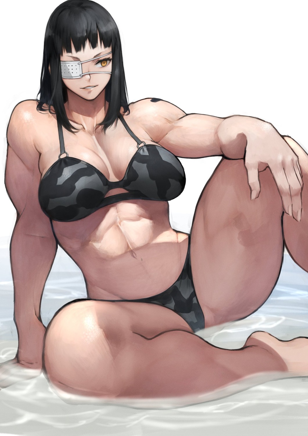 bikini eyepatch jormungand swimsuits valmet wet yoshio_(55level)