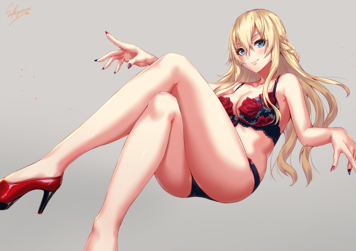 bra heels kantai_collection pantsu sakiyamama warspite_(kancolle)