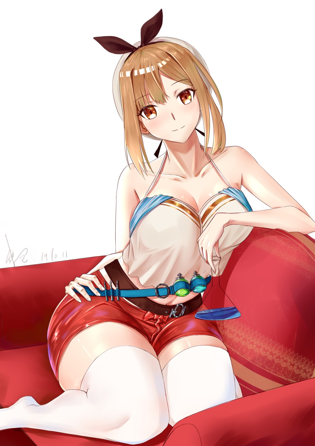 atelier atelier_ryza cleavage reisalin_stout shenshilaozei thighhighs