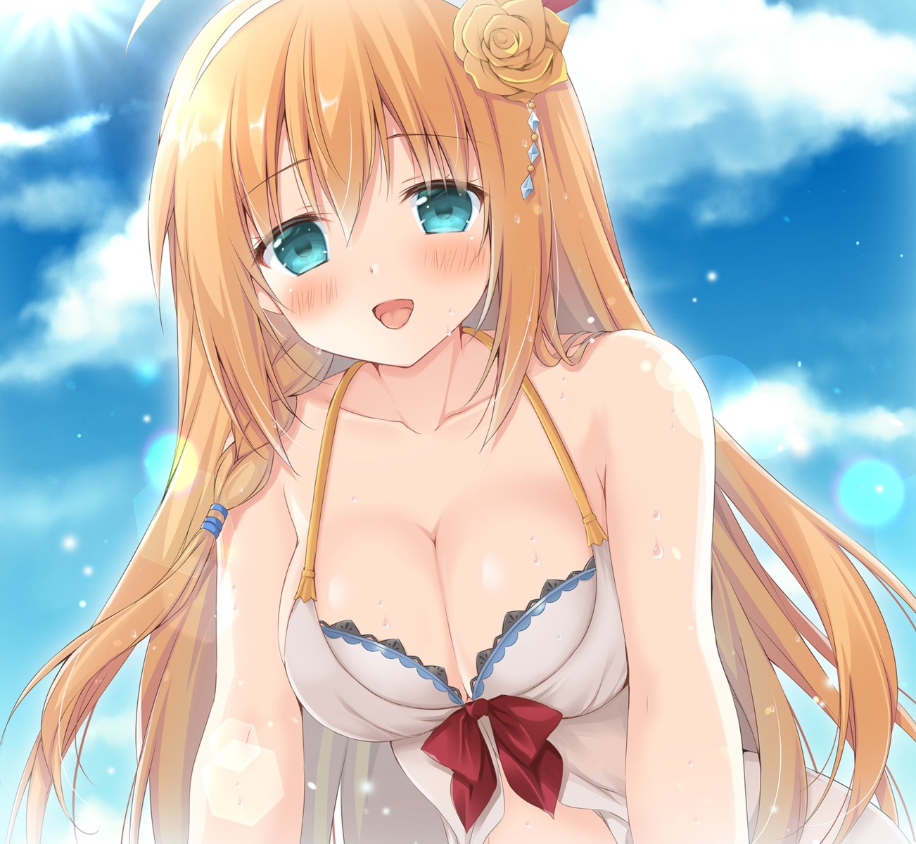 cleavage korie_riko pecorine princess_connect princess_connect!_re:dive swimsuits