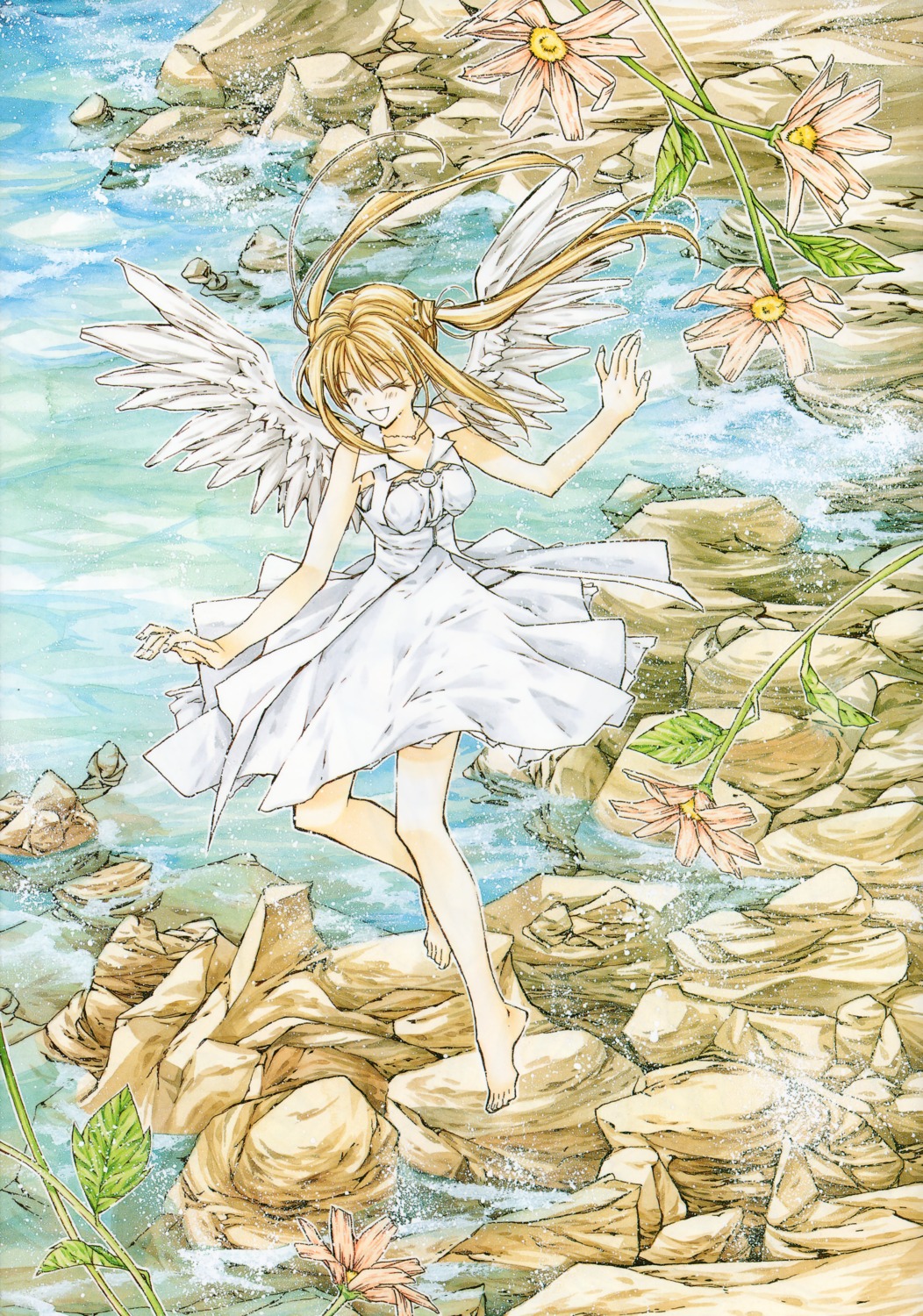 dress otomiya_haine shinshi_doumei_cross tanemura_arina wings