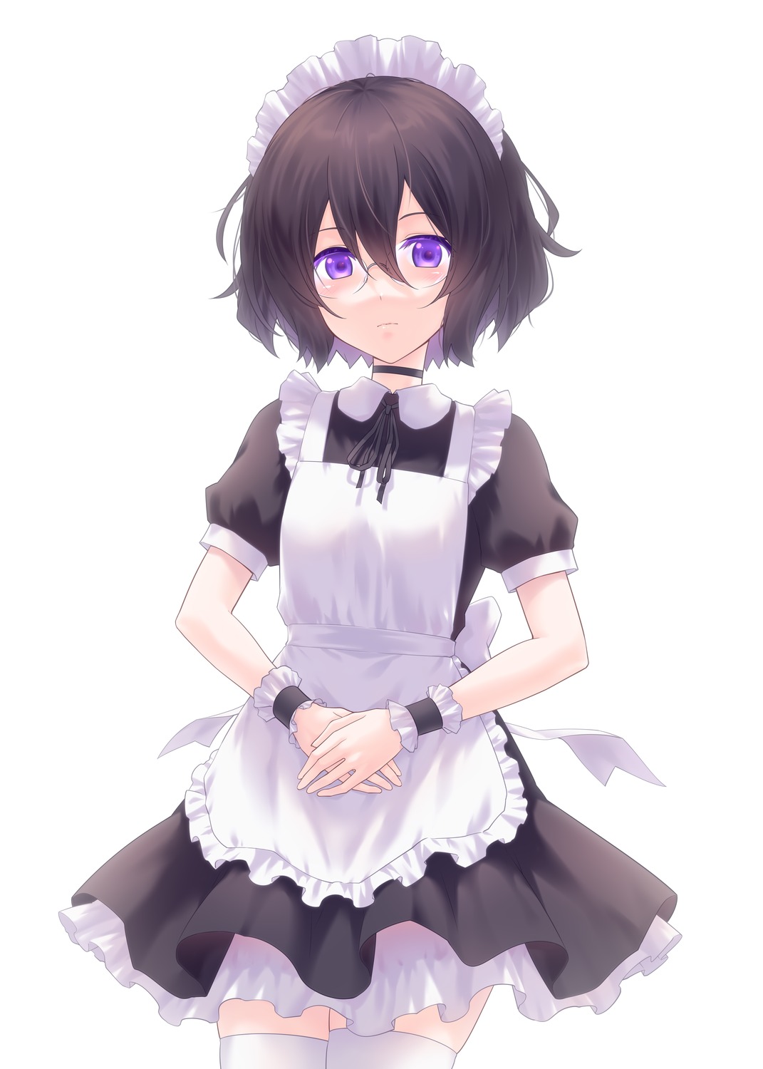 levana_violette_(lusan666) lusan666 maid megane thighhighs