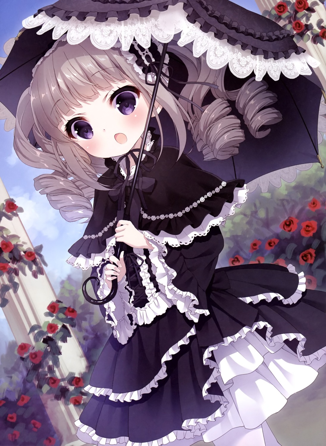 chitosezaka_suzu dress gothic_lolita lolita_fashion umbrella