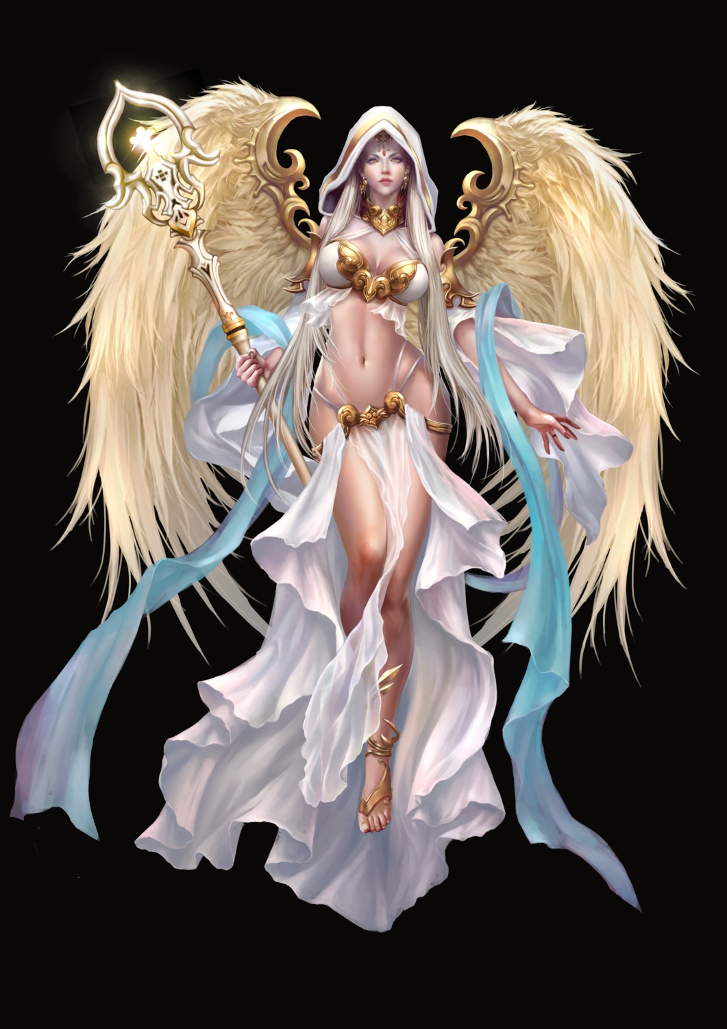 bikini_armor cleavage league_of_angels see_through tagme weapon wings