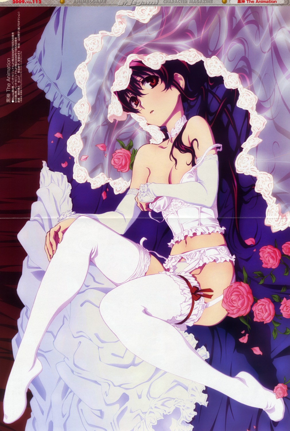 bleed_through cleavage crease dress garter_belt kuro kurokami lingerie nishimura_hiroyuki pantsu screening stockings thighhighs wedding_dress