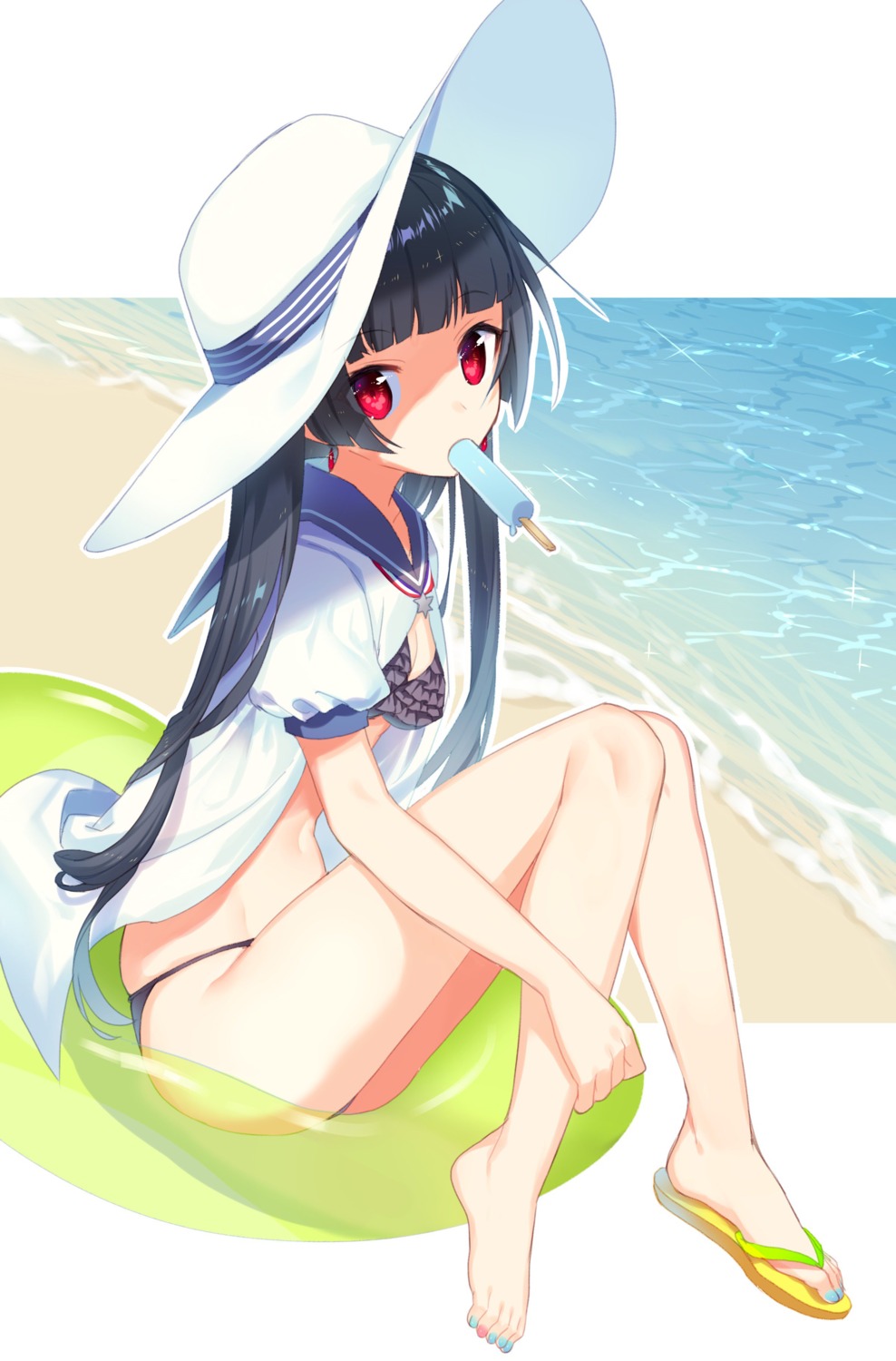 bikini cleavage open_shirt swimsuits yusano