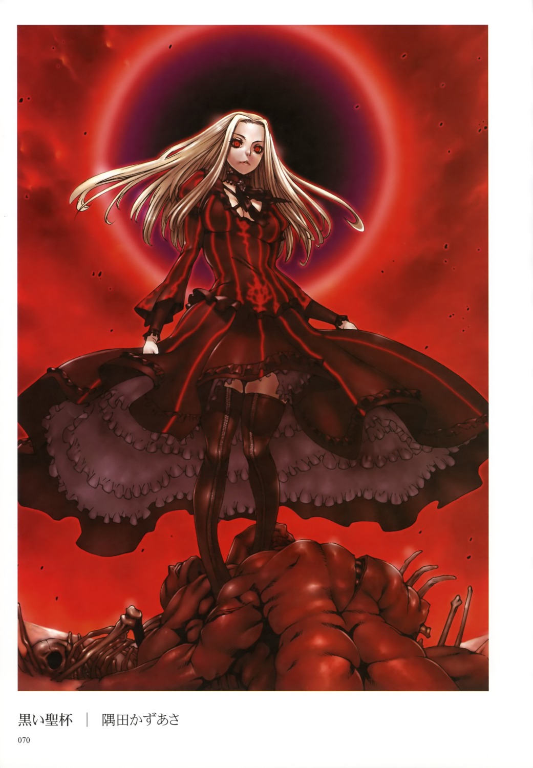 dress fate/stay_night fate/zero guro irisviel_von_einzbern sumita_kazuasa thighhighs